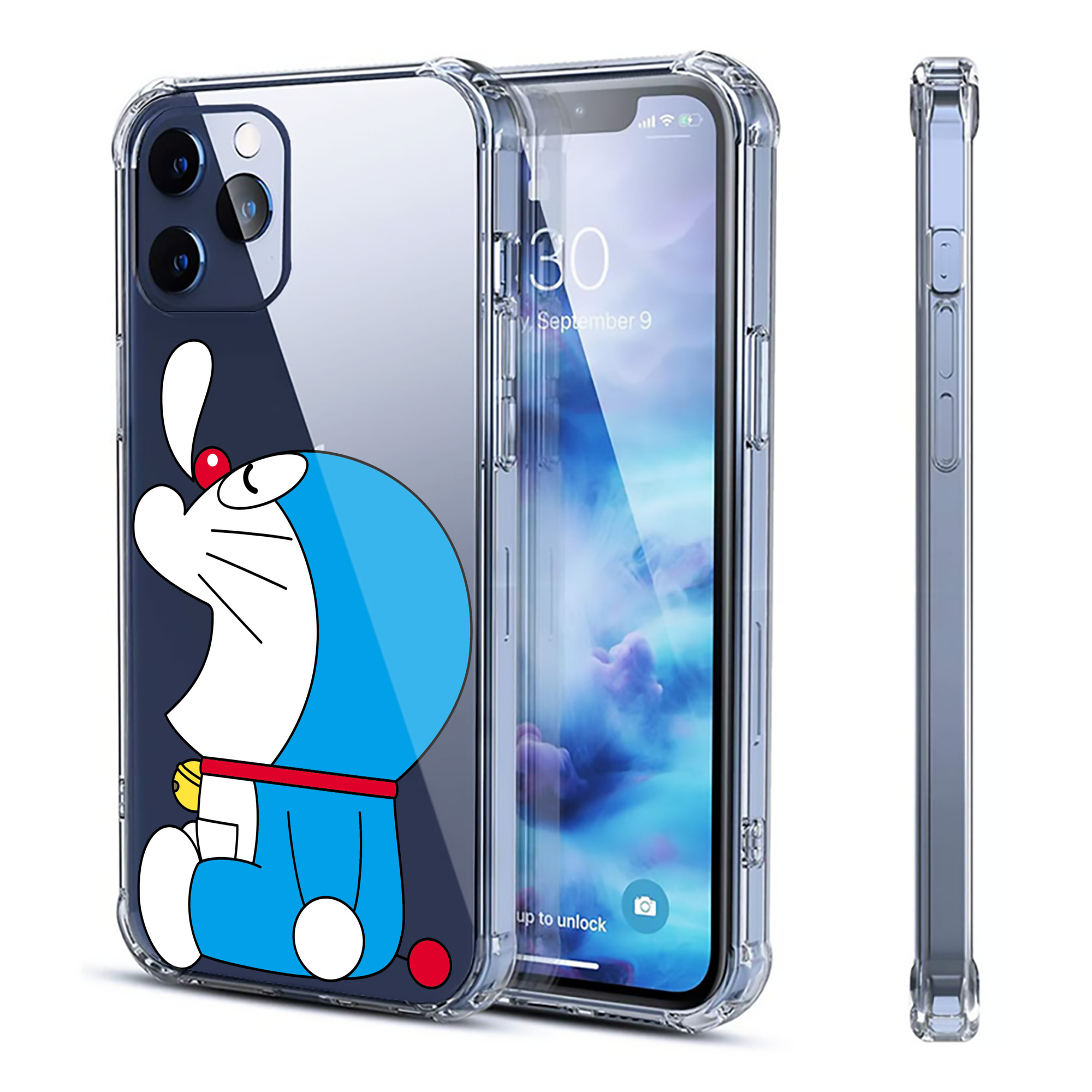 （画像用） ドラえもん Doraemon 【iPhone 12シリーズ対応】透明スマホケース（クリアソフトケース）